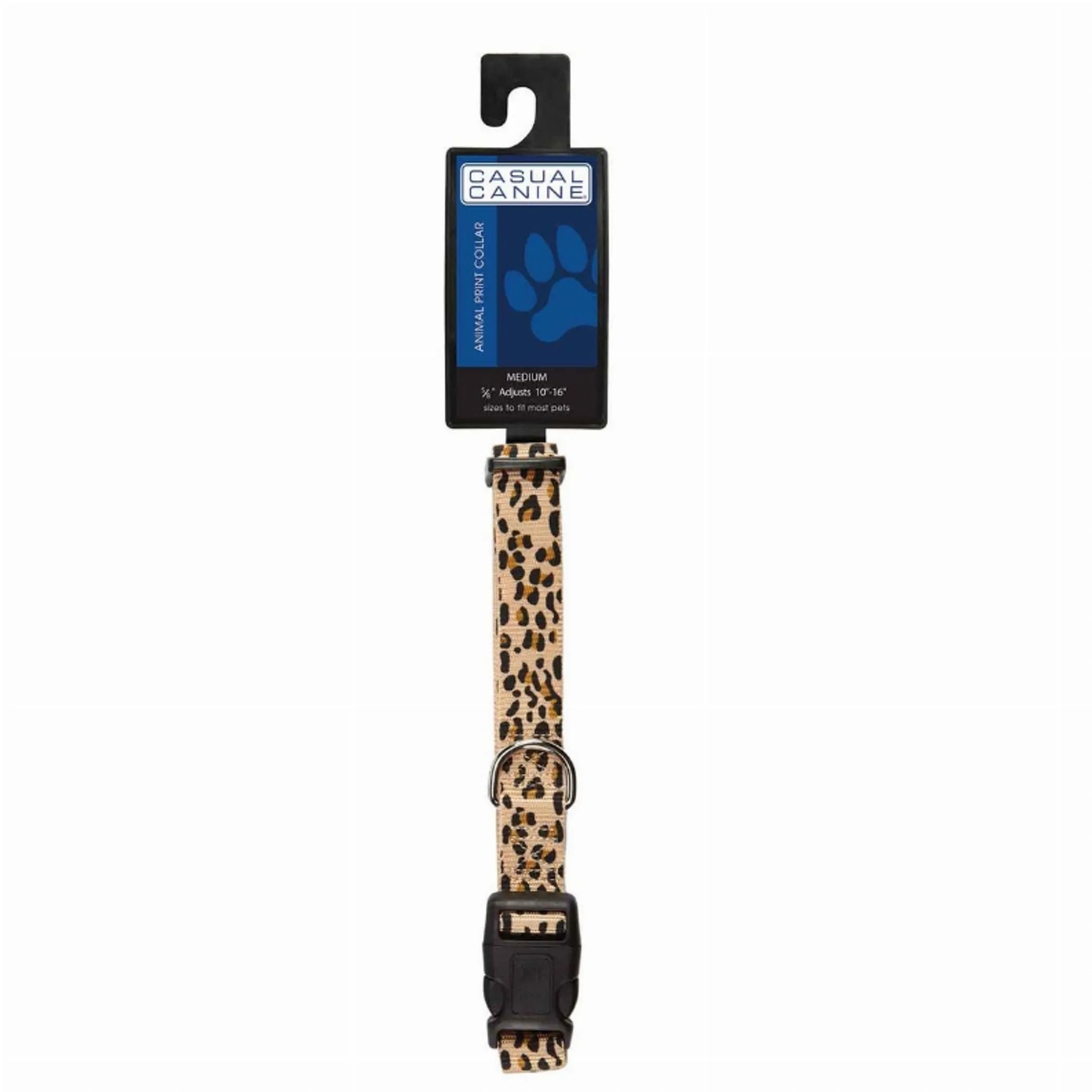 CC Animal Print Collar 10-16In Cheetah
