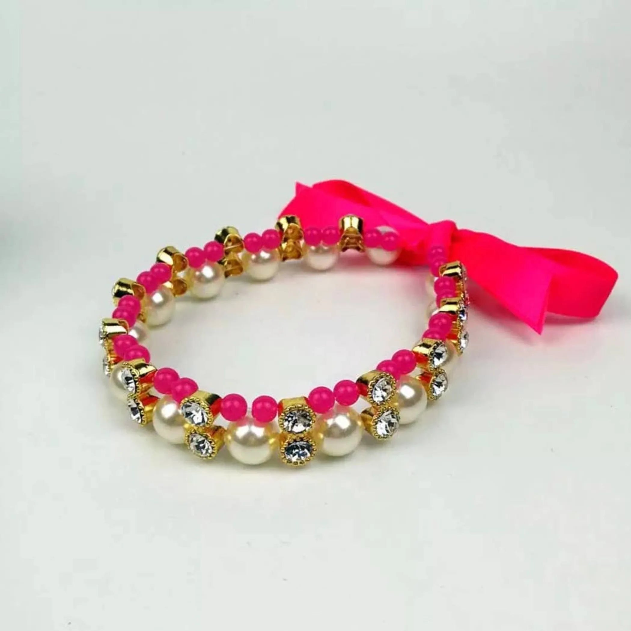 Lovely Pearl Ribbon Necklace