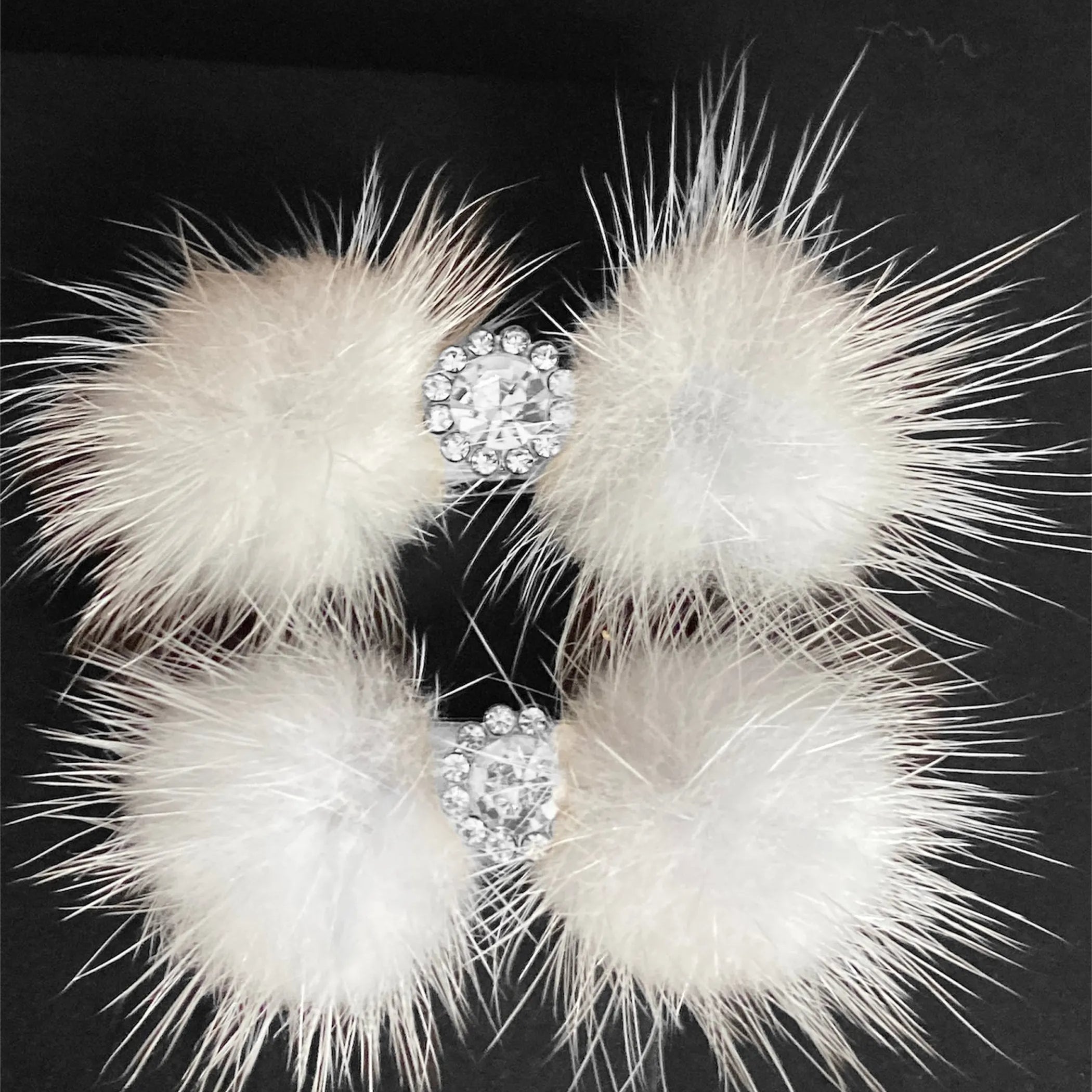 Snowflake Pom Pom Hair Barrettes