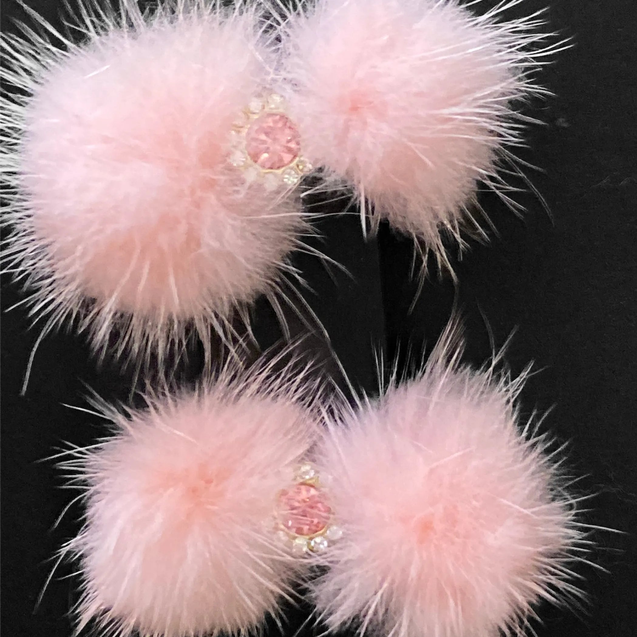 Snowflake Pom Pom Hair Barrettes