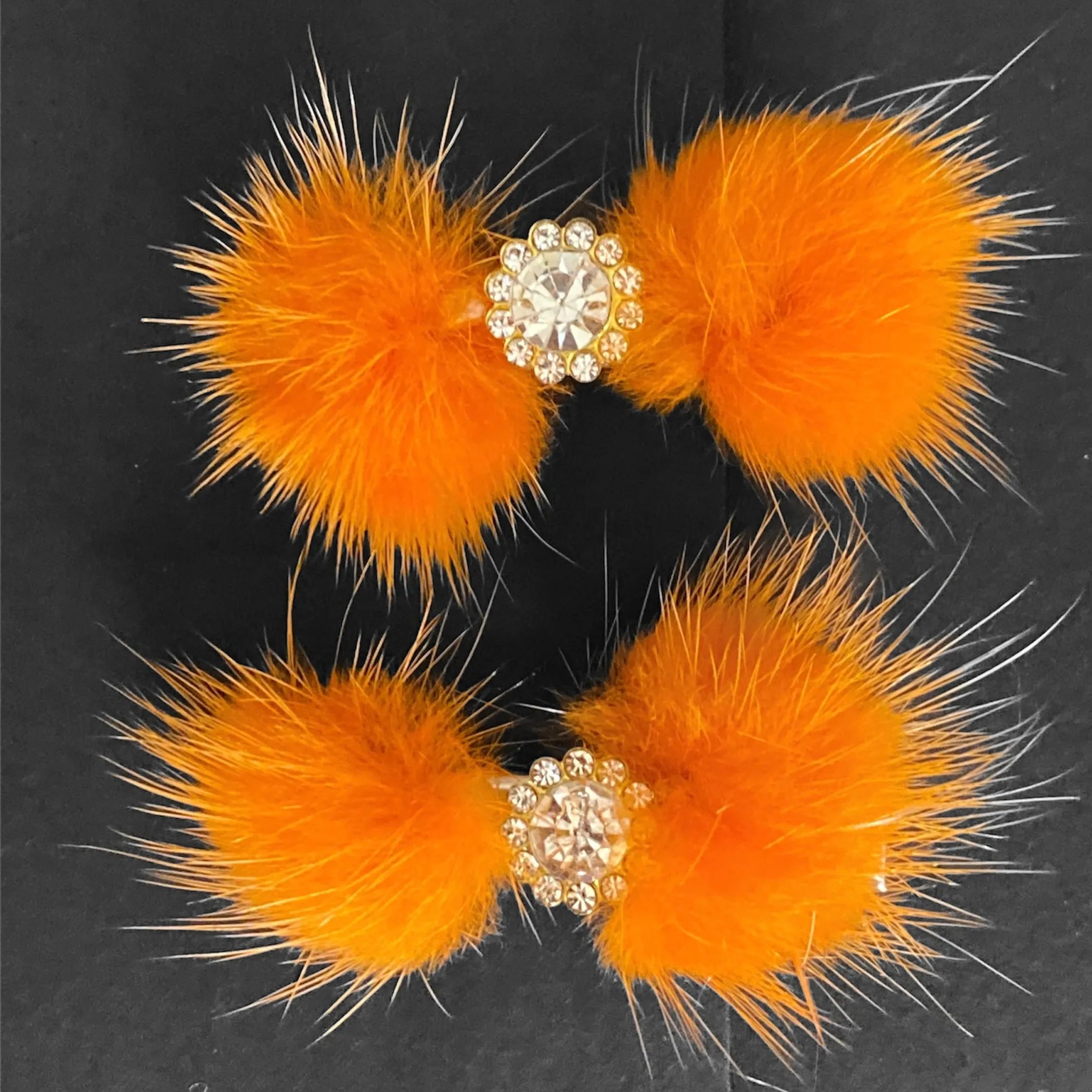 Snowflake Pom Pom Hair Barrettes
