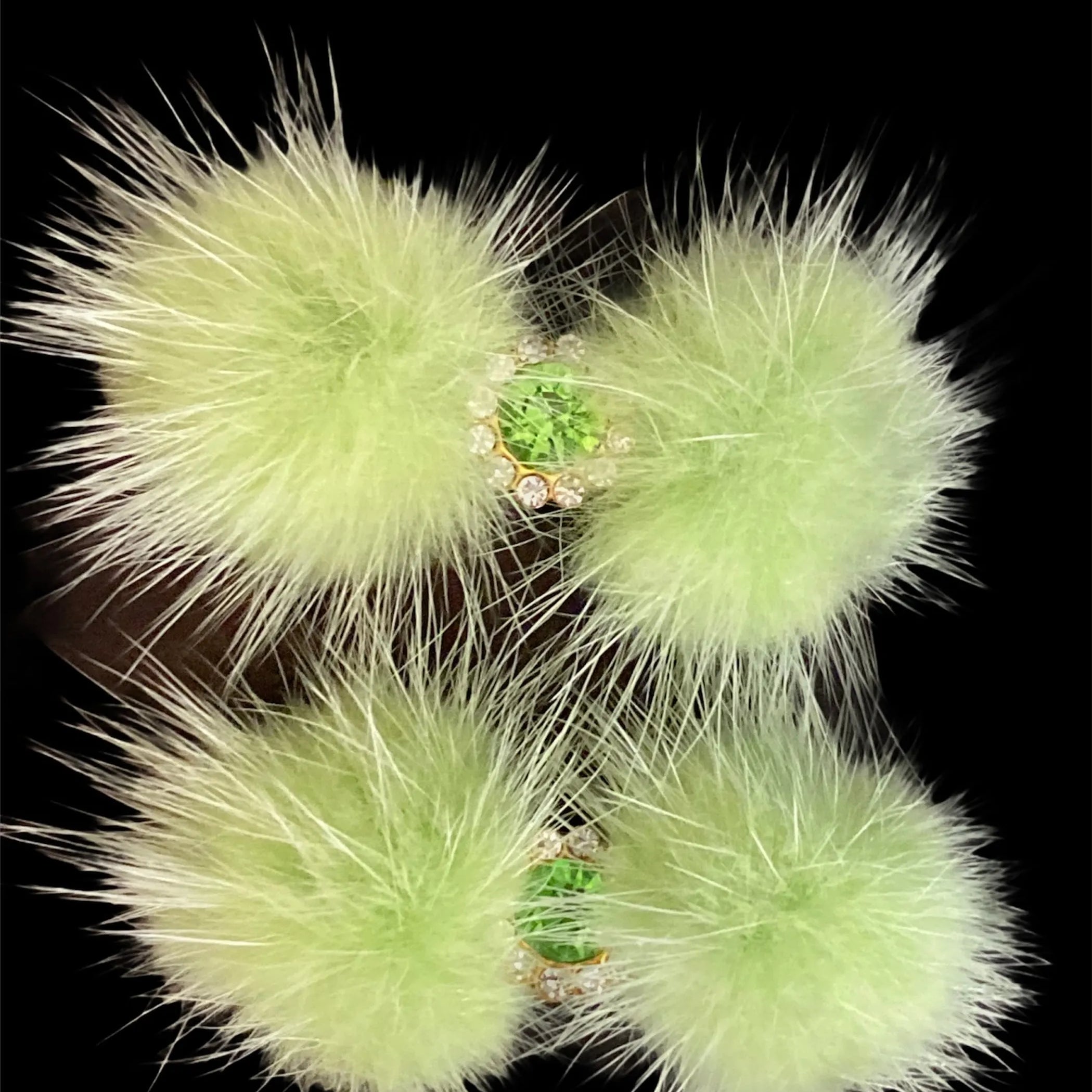 Snowflake Pom Pom Hair Barrettes