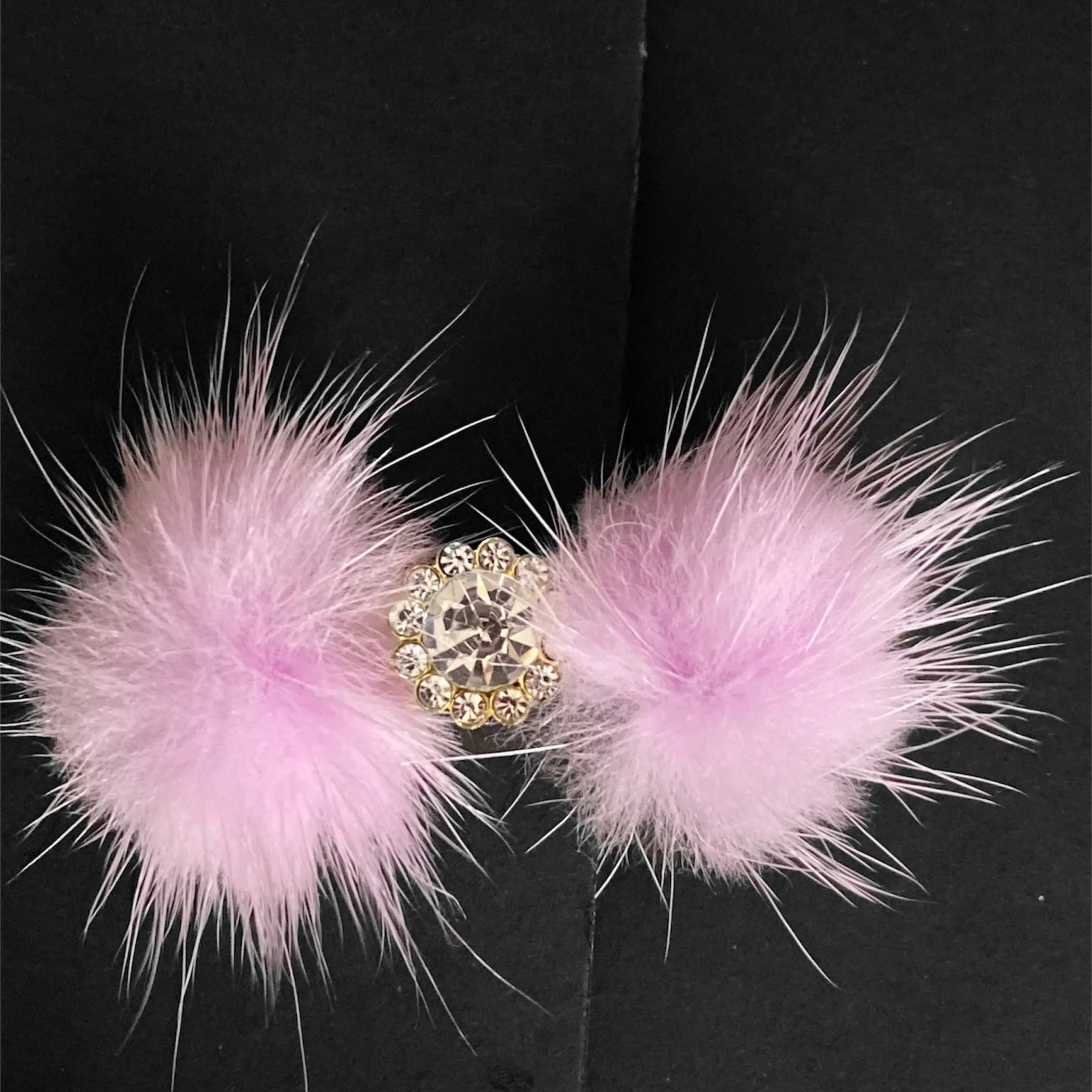 Snowflake Pom Pom Hair Barrettes