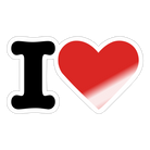 Sticker - white glossy